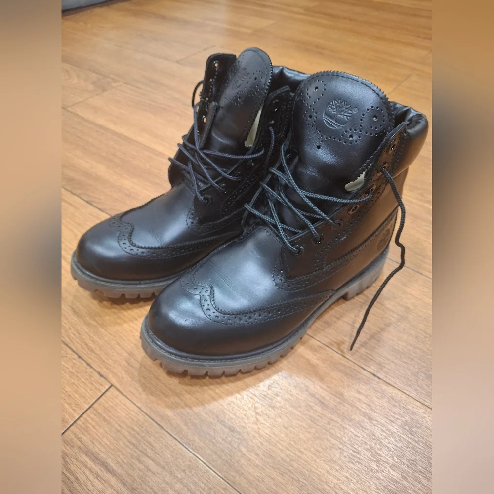 Timberland Black Brogue Men's Boots